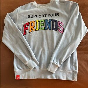 Kids Of Immigrants “Support Your Friends”Rainbow Letter Sweatshirt